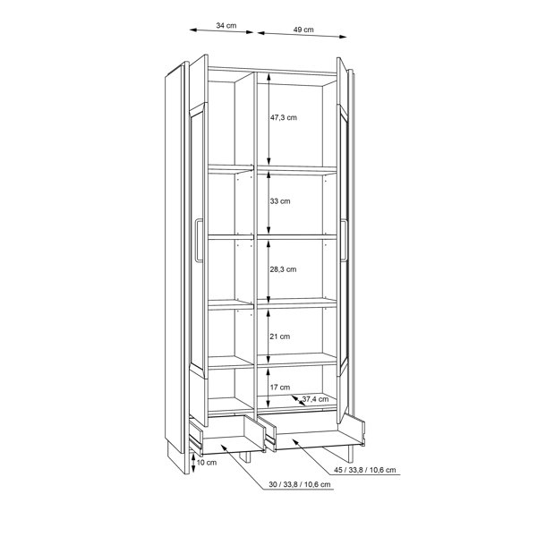 Alpen Home Muirhead Standard Display Wayfair.ie